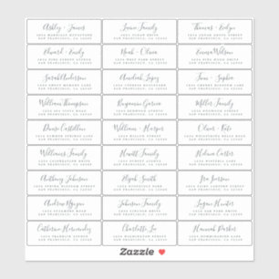 Customisable Wedding Guest Address Labels