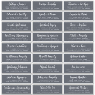 Customisable Wedding Guest Address Labels