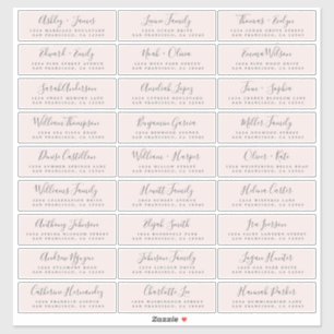 Customisable Wedding Guest Address Labels