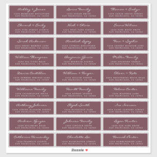 Customisable Wedding Guest Address Labels