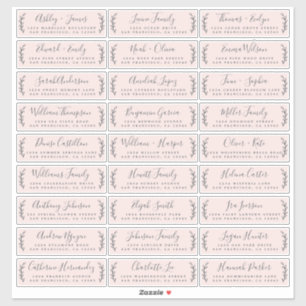 Customisable Wedding Guest Address Labels
