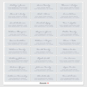Customisable Wedding Guest Address Labels