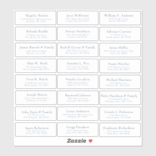 Customisable wedding guest address labels sticker