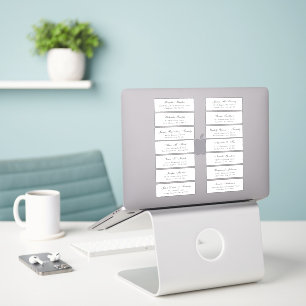 Customisable wedding guest address labels sticker