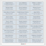 Customisable wedding guest address labels sticker<br><div class="desc">Easy to personalise,  names and addresses / individual wedding shipping address label stickers for guests. dusty blue</div>