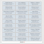 Customisable wedding guest address labels sticker<br><div class="desc">Easy to personalise,  names and addresses / individual wedding shipping address label stickers for guests. dusty blue</div>