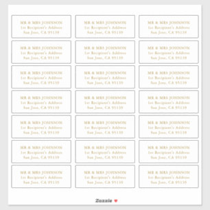 Customisable Wedding Guest Address Labels Sticker