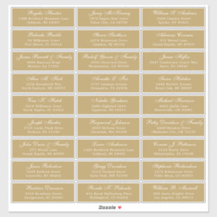 Customisable wedding guest address labels sticker