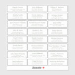 Customisable wedding guest address labels sticker<br><div class="desc">Easy to personalise,  names and addresses / individual wedding shipping address label stickers for guests.</div>
