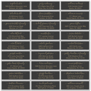 Customisable wedding guest address labels sticker