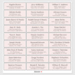 Customisable wedding guest address labels sticker<br><div class="desc">Easy to personalise,  names and addresses / individual wedding shipping address label stickers for guests. Blush pink</div>