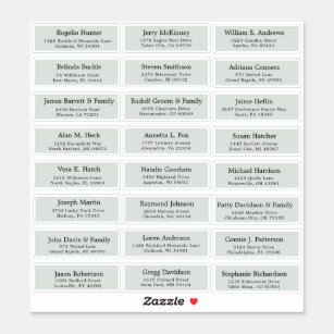 Customisable wedding guest address labels Stickers