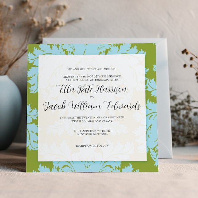 Customisable Wedding Invitation :: DAMASK (Creator Uploaded)