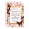Customisable Wedding invitation pink faux gold