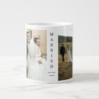 Customisable Wedding Married Photo Collage Mug