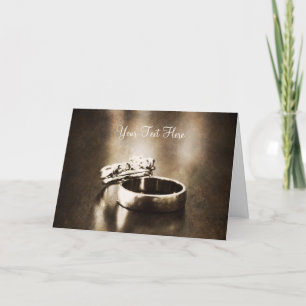 Customisable Wedding Ring Card