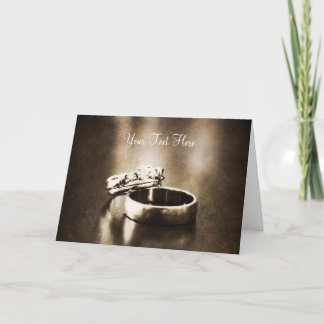 Customisable Wedding Ring Card