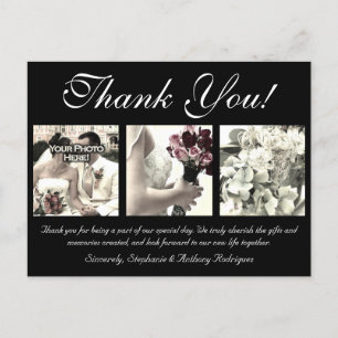 Customisable Wedding Thank You Card 3 Photos