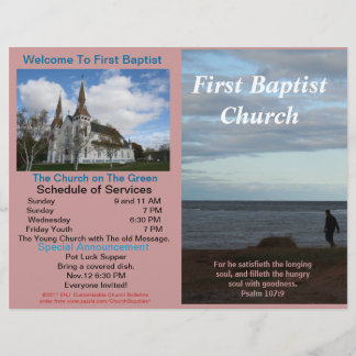 Customisable Weekly Church Bulletin (Outside Only)