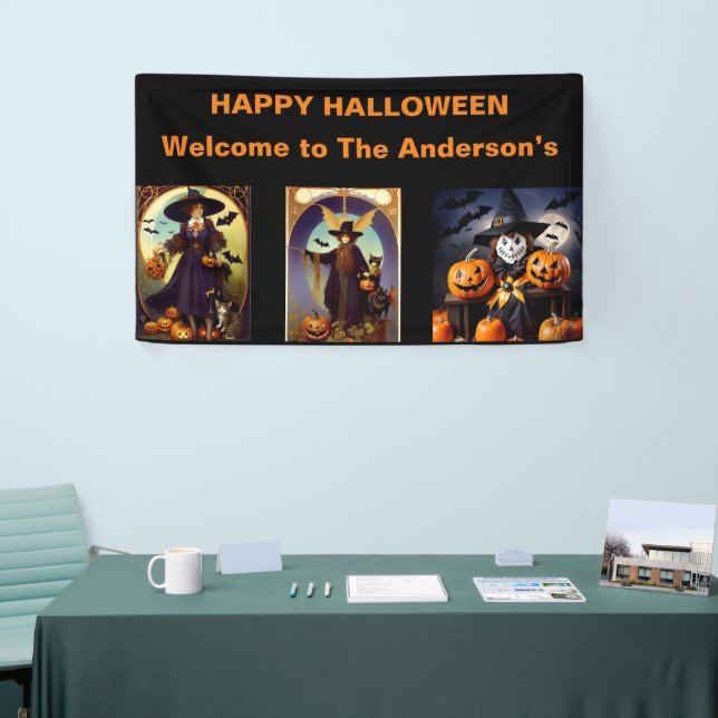 Customisable Welcome Halloween Party Banner.  Banner (Tradeshow)