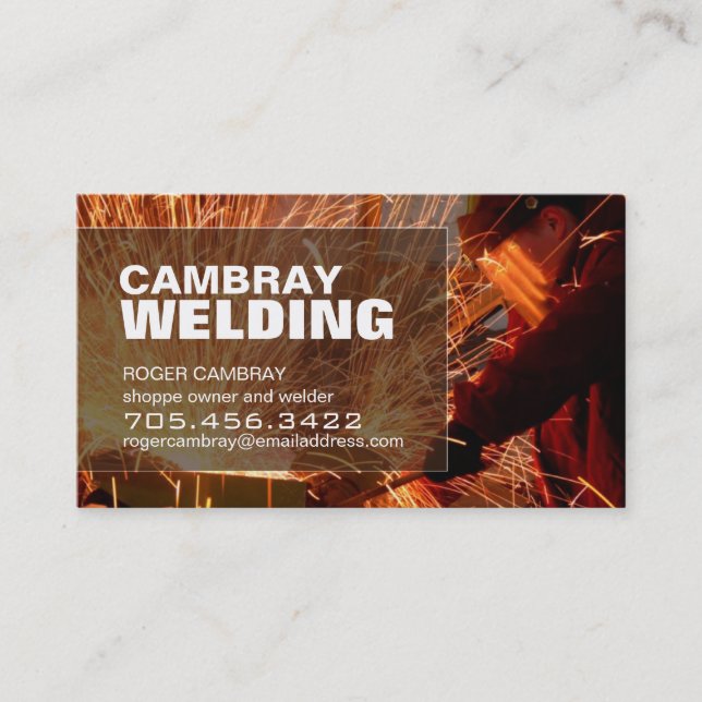 Customisable Welder Consultant Business Cards (Front)