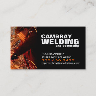 Customisable Welding Consultant Business Cards