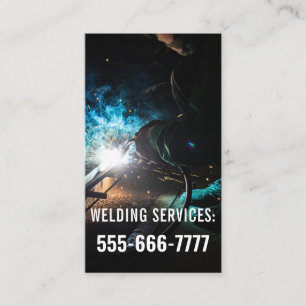 Customisable Welding Services qr code Business Card