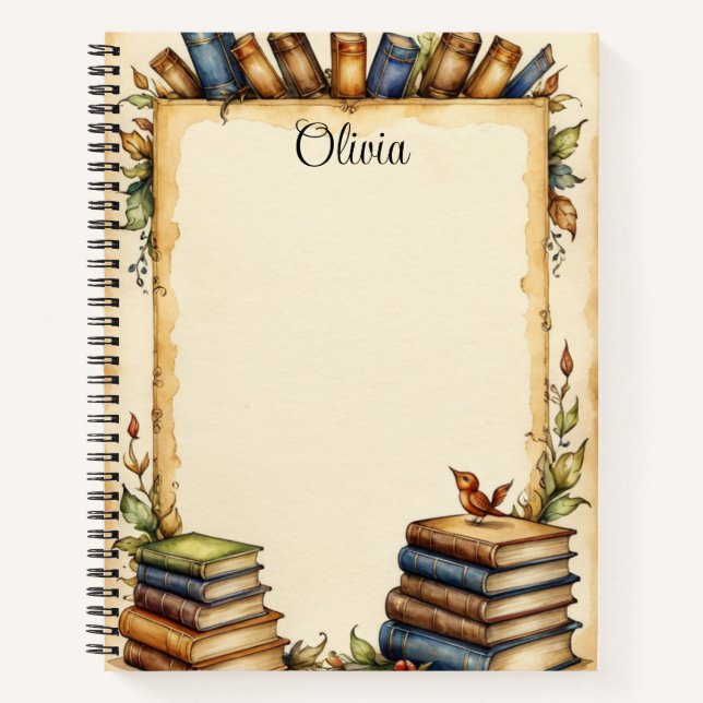 Customisable Whimsical Design on Notebook (Front)