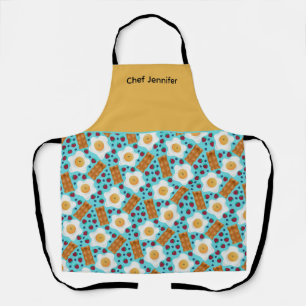 Customisable Whimsical Egg and Bacon Apron