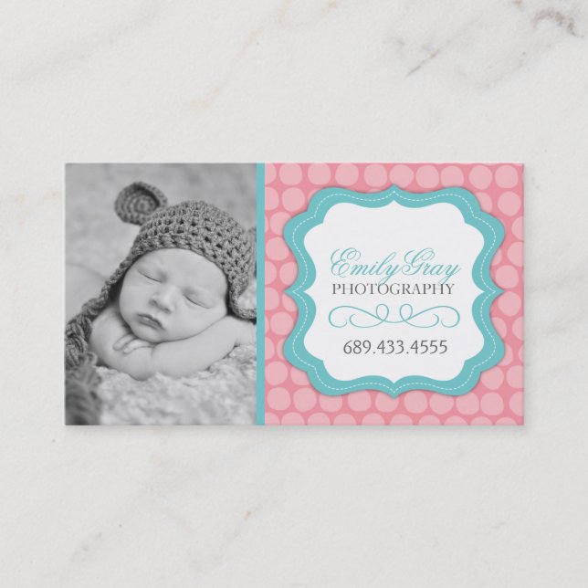 Customisable Whimsical Photographer Business Cards (Front)