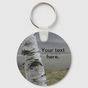 Customisable White Birch Keychain