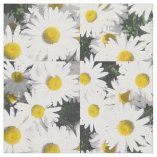 Customisable White Daisies Fabric