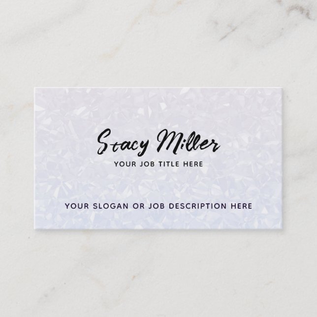 Customisable White Holographic Business Cards (Front)