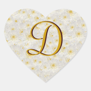 Customisable White Mums Heart Sticker