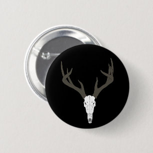 Customisable White-Tailed Deer Skull 6 Cm Round Badge