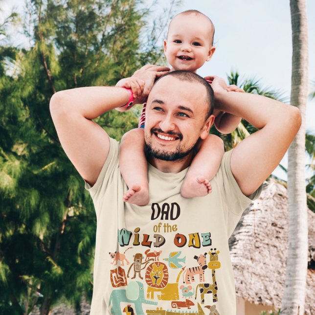 Customisable Wild One Cute Jungle Animals Graphic T-Shirt (Creator Uploaded)