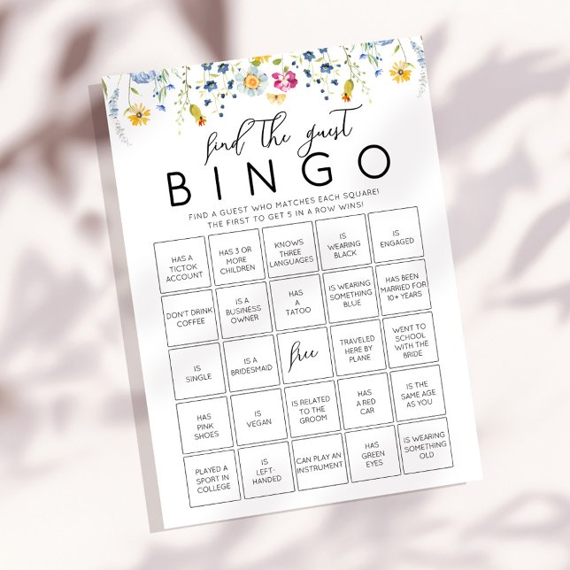 Customisable Wildflowers Bingo Game Card (Creator Uploaded)