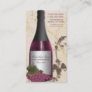 Customisable wine grape vine business cards