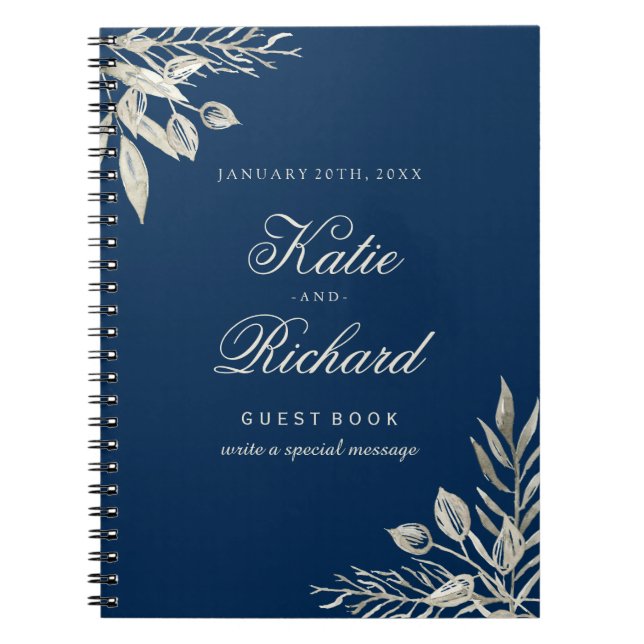 Customisable Winter Wedding Guest Book (Front)