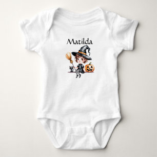 Customisable Witch Baby Suit -Halloween  Outfit Bodysuit