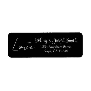 Customisable 'With Love' Wedding Typography Favour