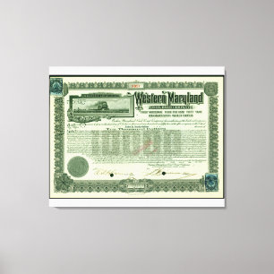 Customisable WM Railroad Gold Bond Reproduction Canvas Print