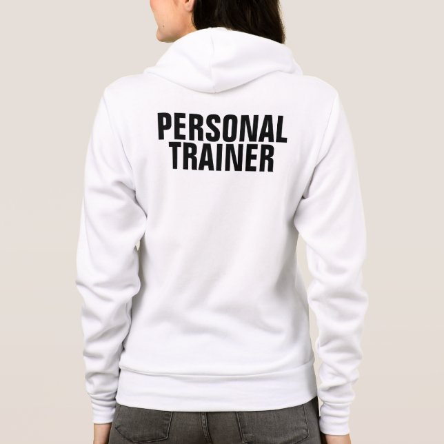 Customisable Womens Gym Fitness Personal Trainer Hoodie (Back)