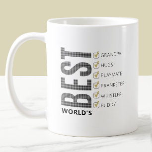 Customisable Worlds Best Grandfather Checklist Coffee Mug