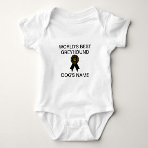 Customisable World's Best Greyhound Design Baby Bodysuit