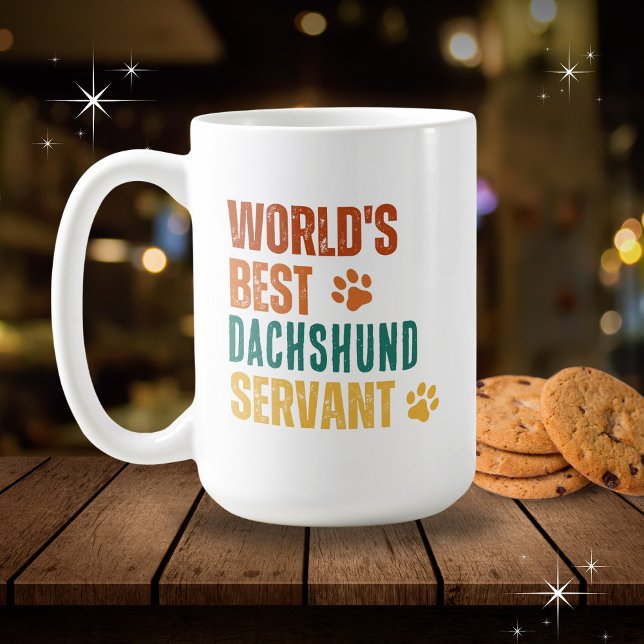 Customisable World's Best {Your Dog Breed} Servant Coffee Mug (Customize with your pets' breed. Available in multiple styles, colors and capacities.)