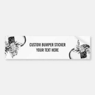 Customisable X-Ray Skeleton Skull Bumper Sticker
