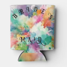 Customisable year for a Colourful bridesmaid coozy