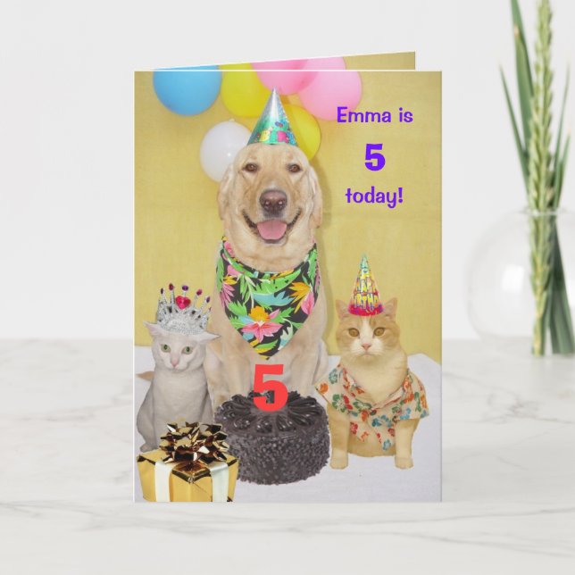Customisable Year Kid's Birthday Card (Front)