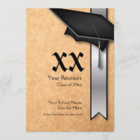 Customisable Year Silver Class Reunion Invitation